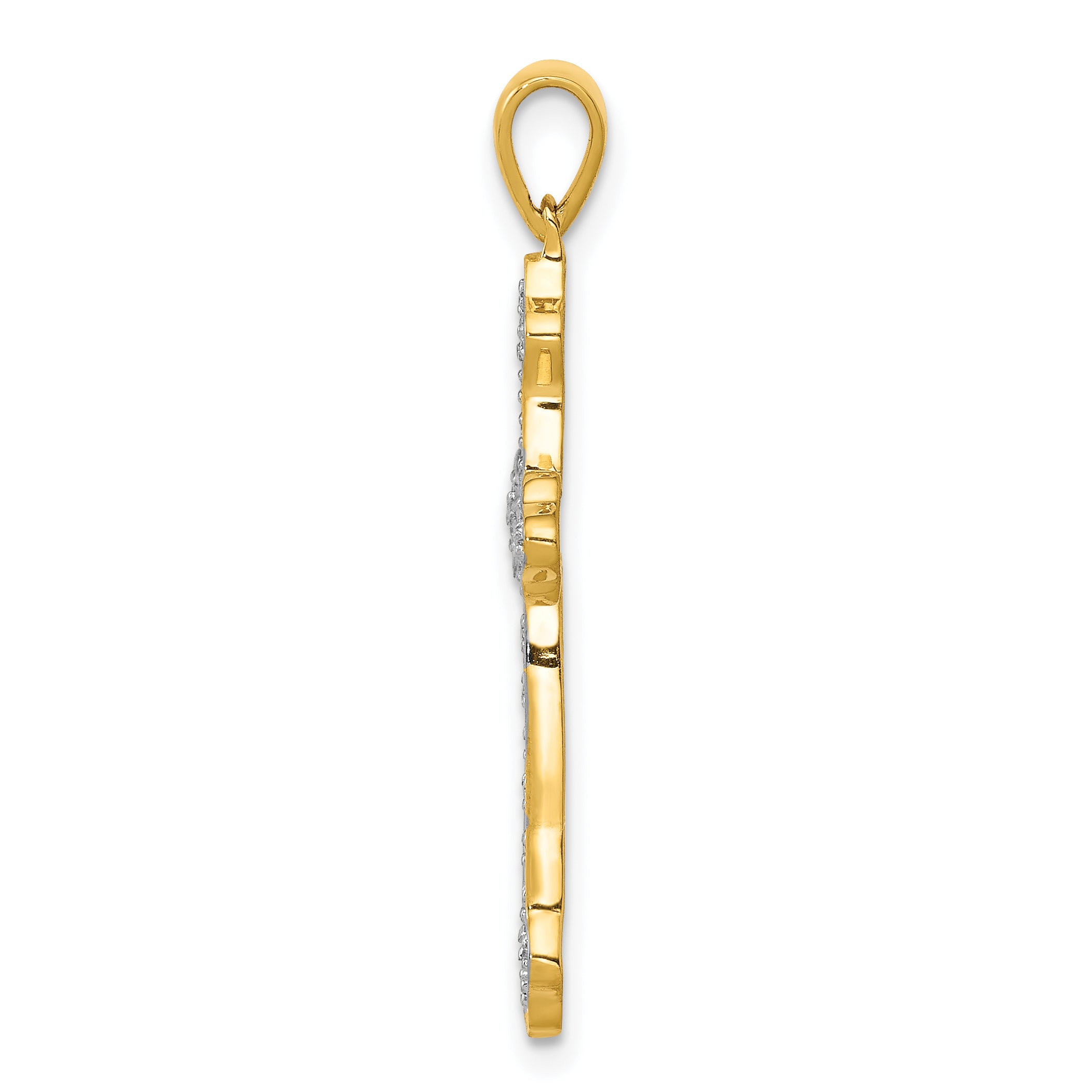 10K 1/10ct. Diamond Cross Pendant Secondary image