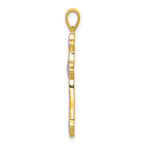 14k 1/10 carat Lab Grown Diamond VS/SI+ G+ Complete Cross Pendant