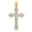 14k 1/10 carat Lab Grown Diamond VS/SI+ G+ Complete Cross Pendant