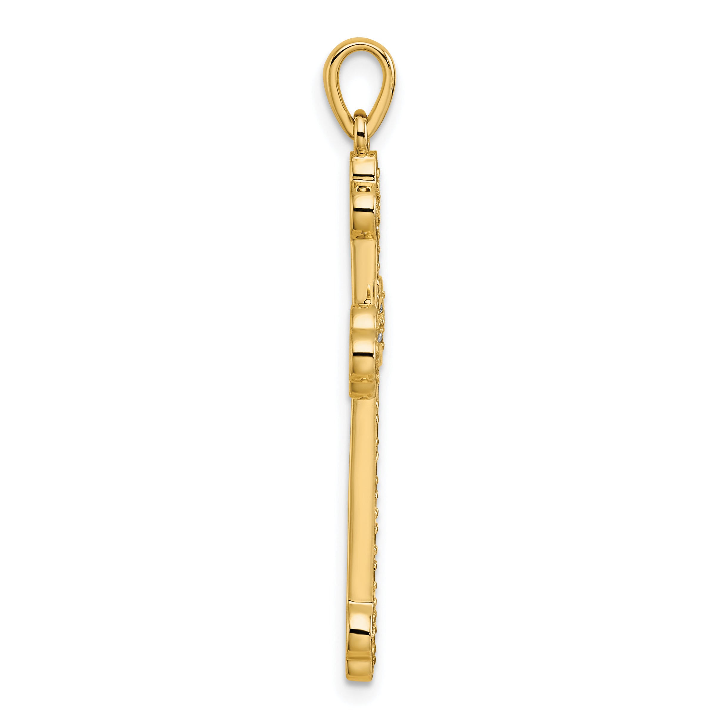 14k 1/4ct. Diamond Cross Pendant Secondary image