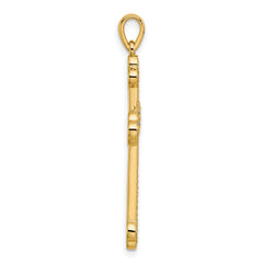 14k 1/4ct. Diamond Cross Pendant