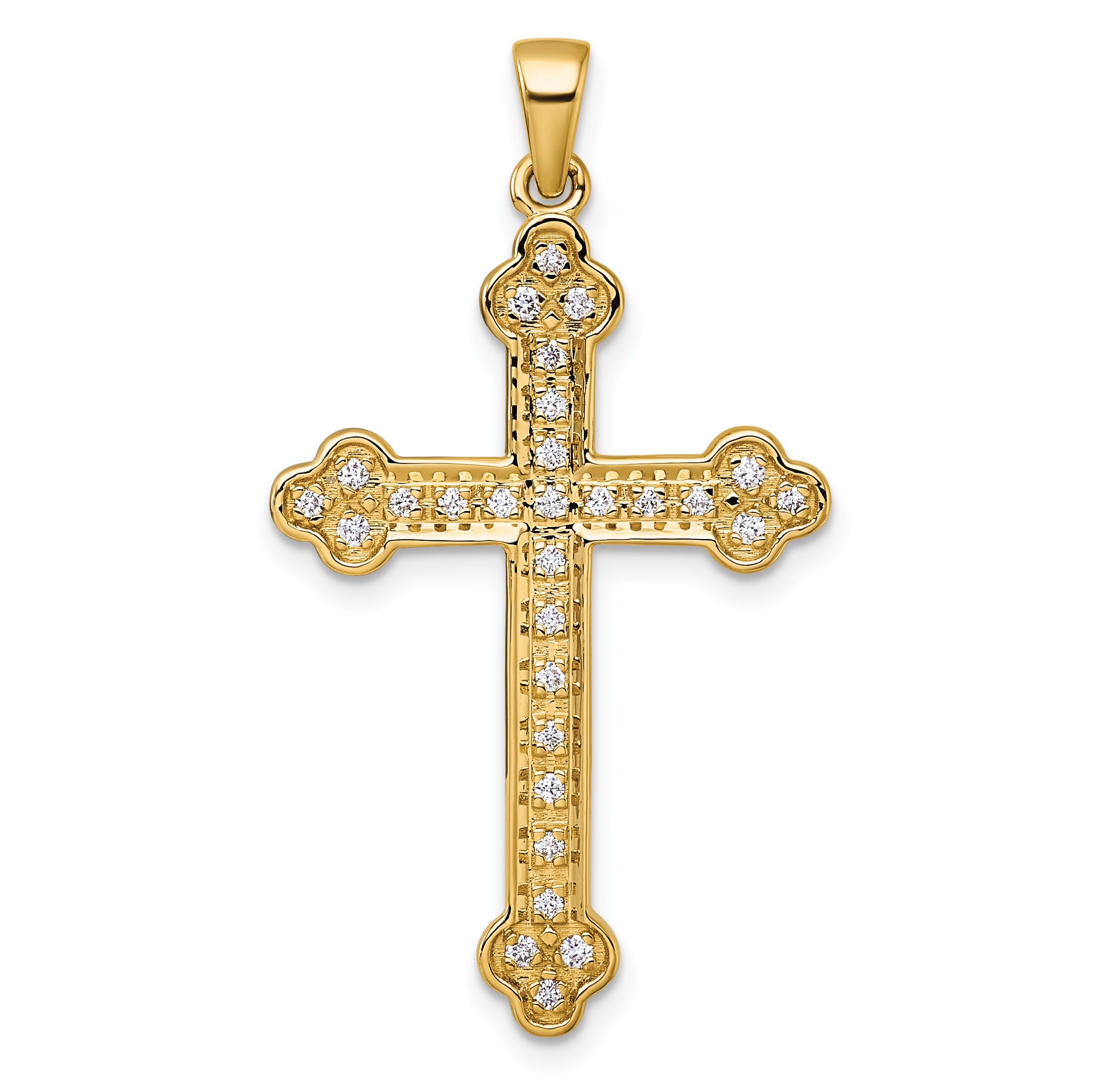 14k 1/4ct. Diamond Cross Pendant Main image