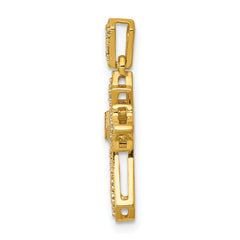 10K 1/10ct. Diamond Fancy Cross Pendant