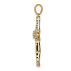 10k 1/3ct. Diamond Filigree Cross Pendant
