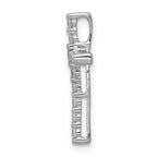 14k White Gold 1/4 carat Lab Grown Diamond VS/SI+ G+ Complete Cross Chain Slide Pendant