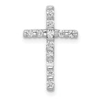 14k White Gold 1/4 carat Lab Grown Diamond VS/SI+ G+ Complete Cross Chain Slide Pendant