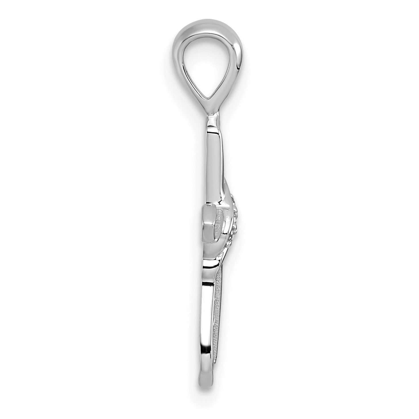 14k White Gold Diamond Cross Pendant Secondary image