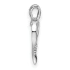 14k White Gold Heart Cross Pendant Mounting (No Stone Included)