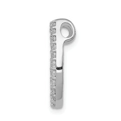 14k White Gold 1/3 carat Lab Grown Diamond VS/SI+ G+ Complete Horseshoe Chain Slide Pendant