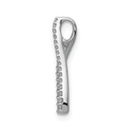 14k White Gold 1/8 carat Lab Grown Diamond VS/SI+ G+ Complete Wishbone Chain Slide Pendant