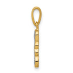 14k Diamond Four Leaf Clover Pendant
