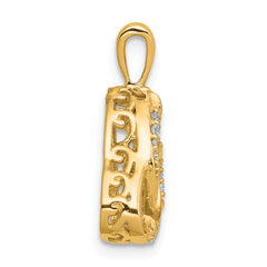 14k 1/5 carat Lab Grown Diamond VS+ F+ Complete Vibrant Celtic Pendant