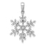 14k White Gold 1/6 carat Lab Grown Diamond VS/SI+ G+ Complete Snowflake Pendant