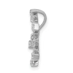 14k White Gold 1/6 carat Diamond Snowflake Chain Slide