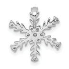 14k White Gold 1/6 carat Diamond Snowflake Chain Slide