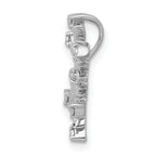 14k White Gold Diamond Snowflake Chain Slide