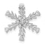 14k White Gold Diamond Snowflake Chain Slide