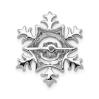 14k White Gold 3/8 carat Lab Grown Diamond VS/SI+ G+ Complete Vibrant Snowflake Chain Slide Pendant