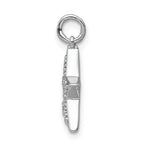 14k White Gold 1/20 carat Diamond Star Charm