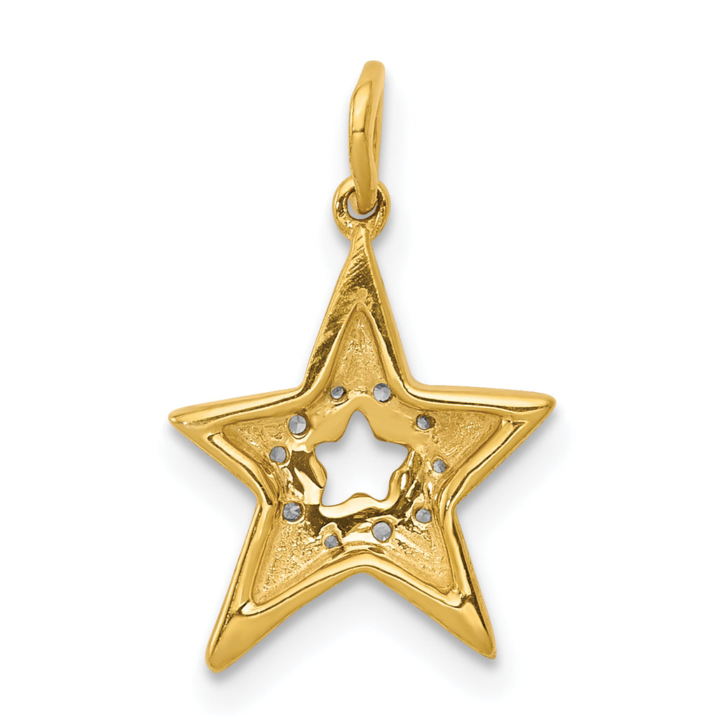 14k 1/20 carat Diamond Star Charm