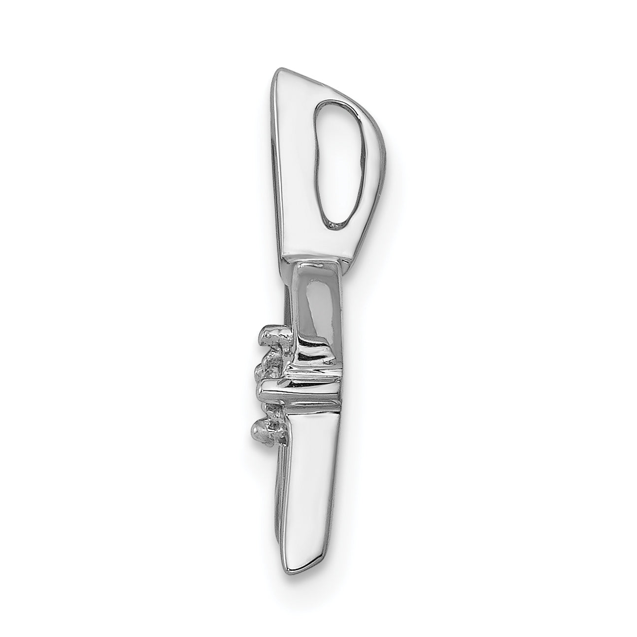 14k White Gold Diamond Star Chain Slide Secondary image