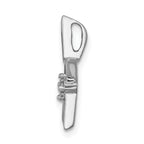 14k White Gold Diamond Star Chain Slide