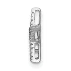 14k White Gold Small Diamond Star Chain Slide Pendant