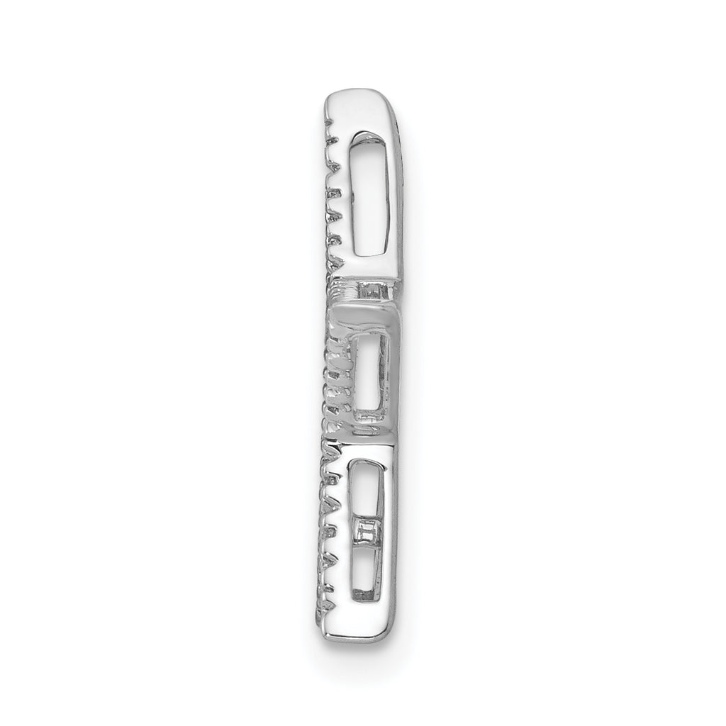 14k White Gold 1/10 carat Diamond Star Chain Slide