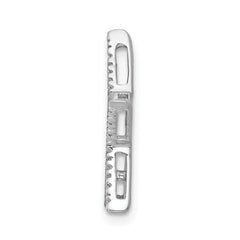 14k White Gold 1/10 carat Diamond Star Chain Slide