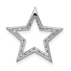 14k White Gold 1/10 carat Diamond Star Chain Slide