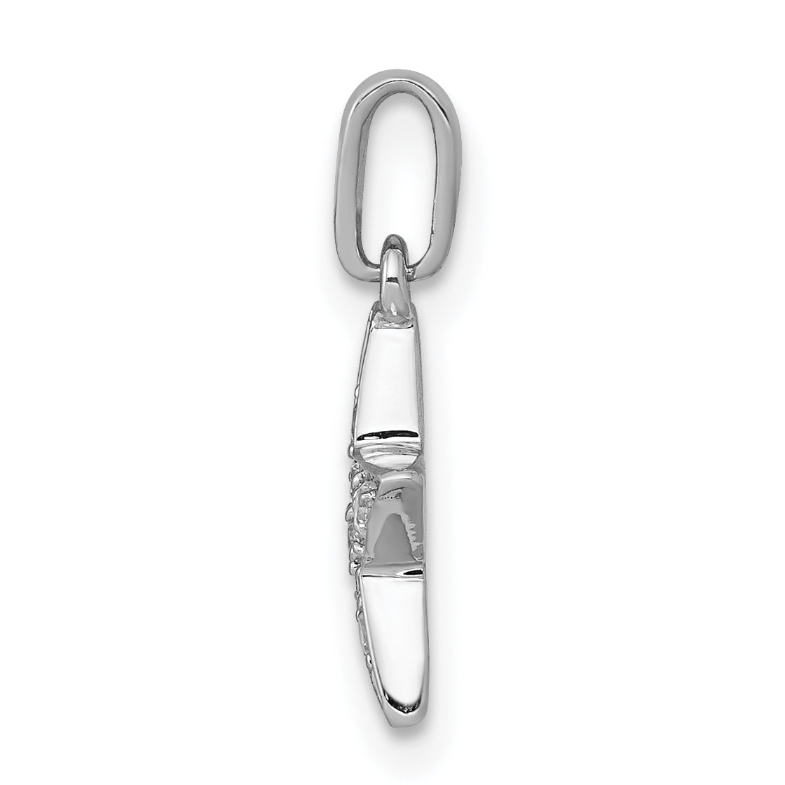 14k White Gold 1/10 carat Diamond Star Pendant Secondary image