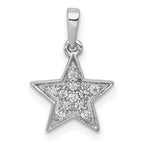 14k White Gold 1/10 carat Lab Grown Diamond VS/SI+ G+ Complete Cluster Star Pendant