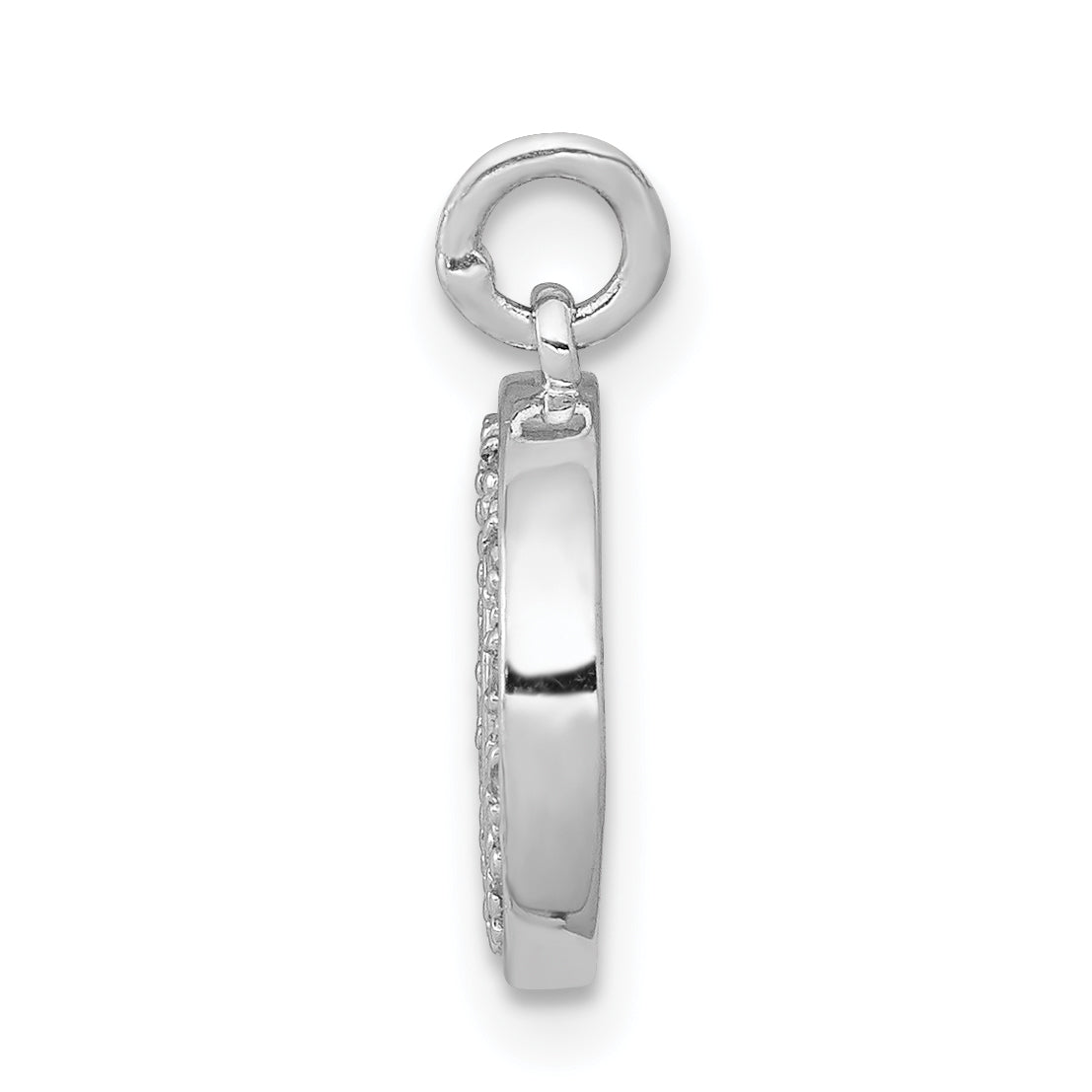 14k White Gold Diamond Moon Charm Secondary image