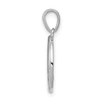 14k White Gold 1/10 carat Diamond Peace Sign Pendant