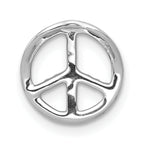14k White Gold 1/6 carat Lab Grown Diamond VS/SI+ G+ Complete Peace Sign Chain Slide Pendant