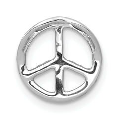 14k White Gold 1/6 carat Lab Grown Diamond VS/SI+ G+ Complete Peace Sign Chain Slide Pendant