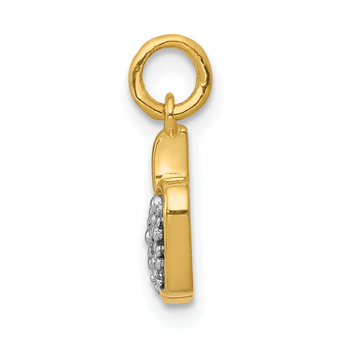 14k Diamond Apple Charm Secondary image