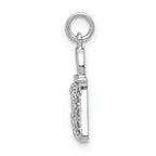 14k White Gold Diamond Handbag Charm