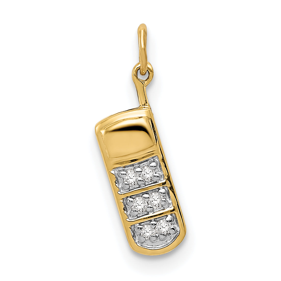 14k Diamond Cell Phone Charm Main image