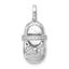 14k White Gold Diamond Baby Girl Shoe Pendant