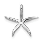 14k White Gold 1/8 carat Diamond Starfish Chain Slide