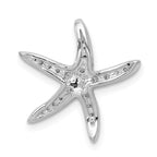 14k White Gold 1/4 carat Diamond Starfish Chain Slide Pendant