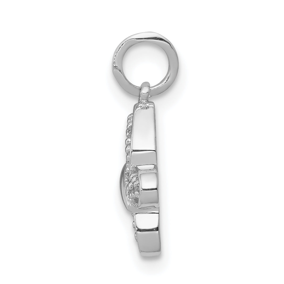 14k White Gold Diamond Butterfly Charm Secondary image