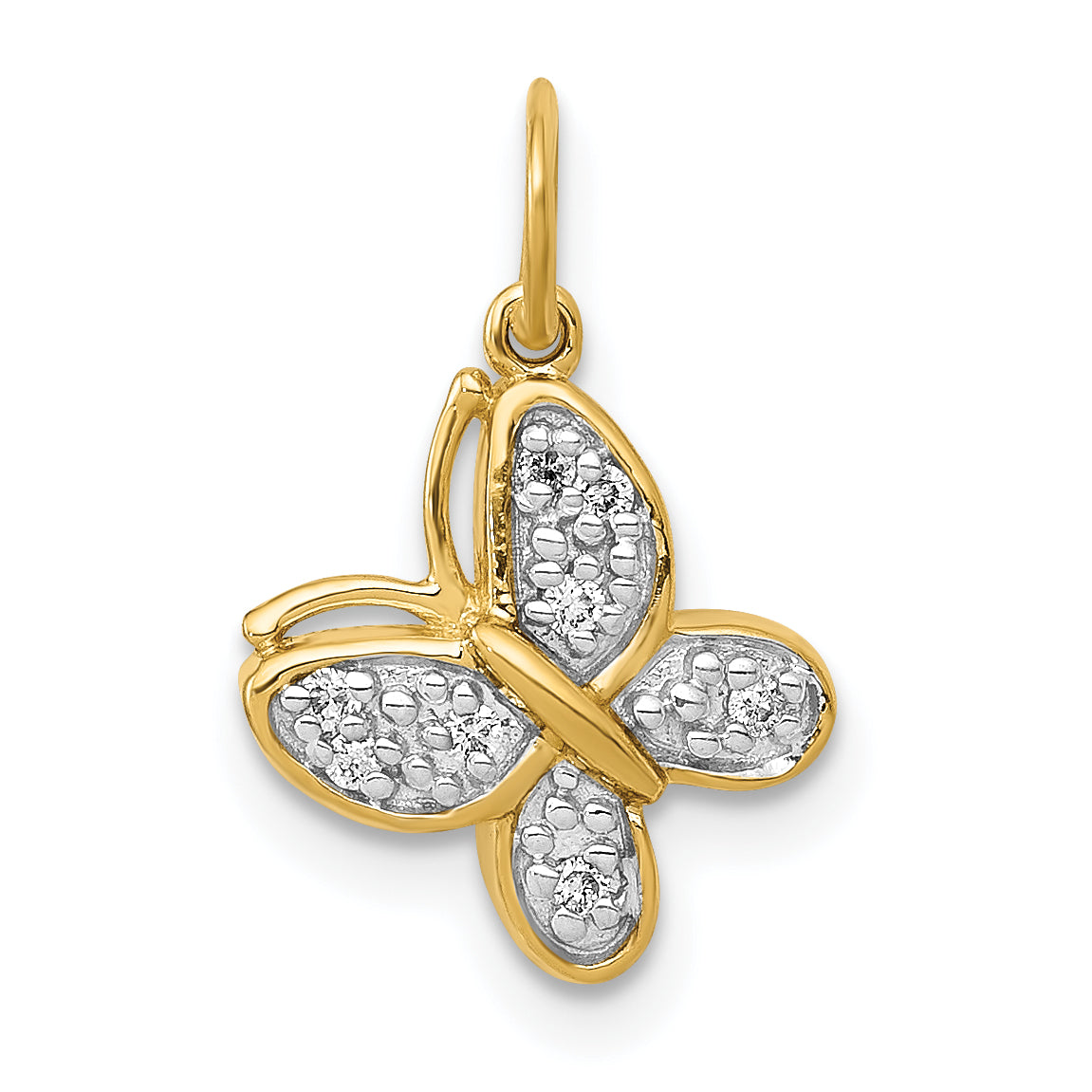 14k Diamond Butterfly Charm Main image