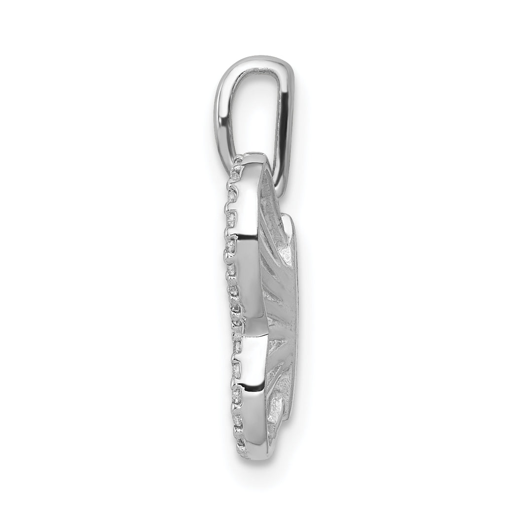 14k White Gold 1/5 carat Lab Grown Diamond VS/SI+ G+ Complete Buttlerfly Pendant