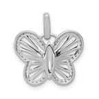 14k White Gold 1/5 carat Diamond Butterfly Pendant