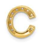 10K  Diamond Letter C Initial Charm