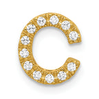 10K  Diamond Letter C Initial Charm