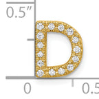 10K  Diamond Letter D Initial Charm