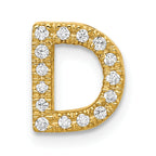 10K  Diamond Letter D Initial Charm